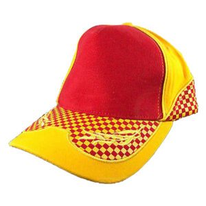 Cappellino racing giallo/rosso